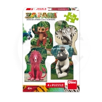 Puzzle Zafari: Zoomba a kamarádi 4x54 dílků