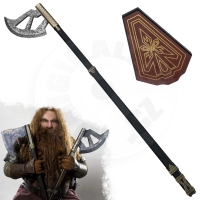 Celokovová sekera "WALKING AXE OF GIMLI" s plaketou - Pán Prstenů Celokovová sekera "WALKING AXE OF GIMLI" s plaketou - Pán Prstenů