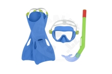 Šnorchovací set dětský Essential, ploutve, brýle, šnorchl (žluto-růžová, modro-zelená)
