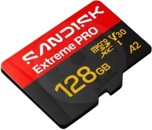 Sandisk MicroSDXC Extreme Pro 128GB, UHS-I U3, V30, 250 mb/s Sandisk MicroSDXC Extreme Pro 128GB, UHS-I U3, V30, 250 mb/s