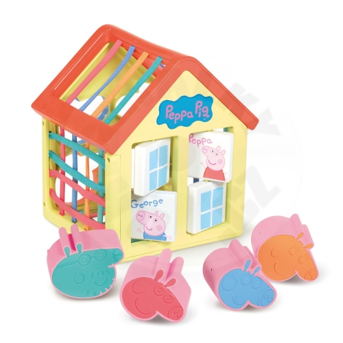 TOMY Toomies Peppa’s Activity House – centrum aktivit s hrami na třídění tvarů a barev