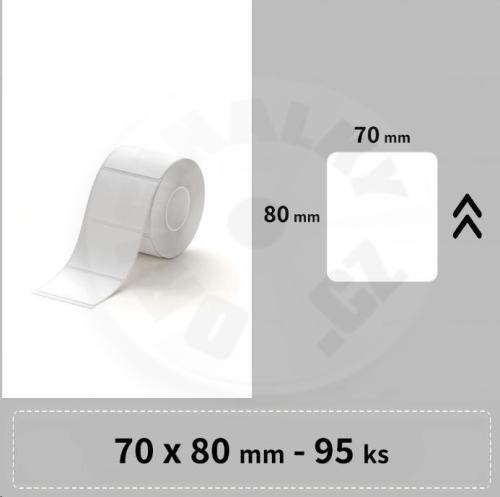 Niimbot štítky RP 70x80mm 95ks Bílé pro B3S
