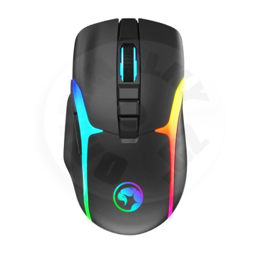 Marvo M729W - černá bezdrátová herní myš, RGB, 8000 DPI