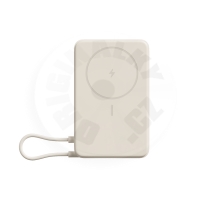 Xiaomi magnetická power banka 10000 mAh s integrovaným kabelem - béžová