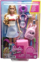 Mattel Barbie: Cestovní sada se štěnětem (HJY18)