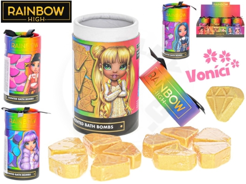 Rainbow High koupelové vonící bomby 10ks v tubě - diamanty