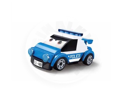Sluban Power Bricks M38-B1072G Natahovací autíčko s očima Policie_(1)