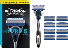 Wilkinson Hydro 5 Protection Regular strojek + 9 hlavic Wilkinson Hydro 5 Protection Regular strojek + 9 hlavic