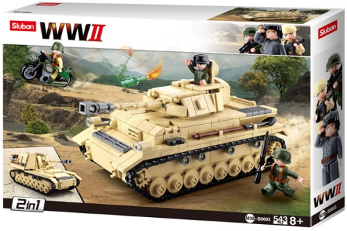 Sluban WWII M38-B0693 Velký německý tank 2v1_(1)