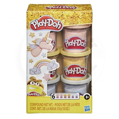 Hasbro Play-Doh Metalická 6 kelímků
