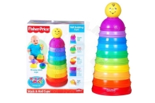 FISHER PRICE – BRILLIANT BASICS STACK &amp; ROLL CUPS (W4472)