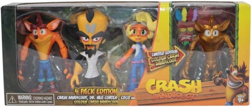 Crash Bandicoot balení 4 figurek - 11cm