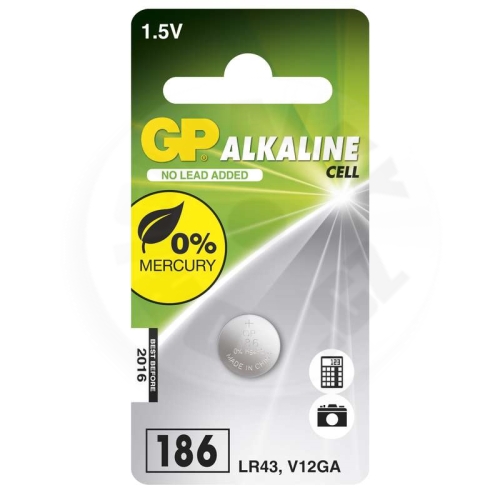 GP Alkaline Cell 186F (LR43, V12GA) (10348)