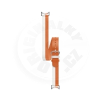 Xiaomi Dual-tone Leather Strap White &amp; Orange - náhradní pásek, bílá/oranžová