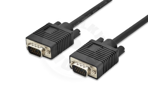 Digitus Připojovací kabel monitoru VGA (DSUB), HD15 M / M, 5 m, 3Coax / 7C, 2xferit
