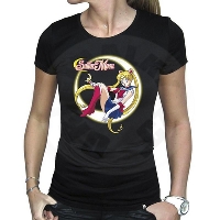 SAILOR MOON - Tshirt "Sailor Moon" woman SS black - basic S