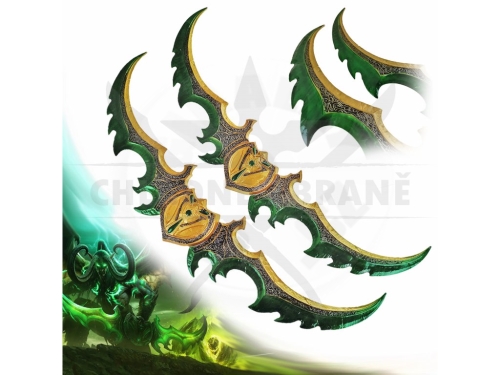 MEČE 2X ILLIDANA STORMRAGE "WARGLAIVE OF AZZINOTH" WORLD OF WARCRAFT (2)