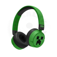 OTL - Minecraft dětská bezdrátová sluchátka - Creeper - zelená