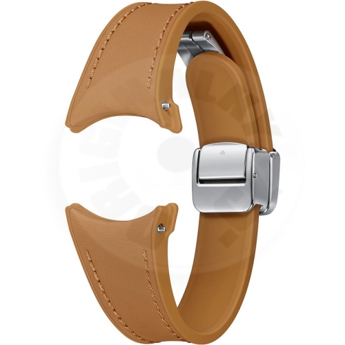 Samsung hybridní eko-kožený řemínek s překlápěcí sponou S/M (Slim) pro Watch 4-8 - hnědá