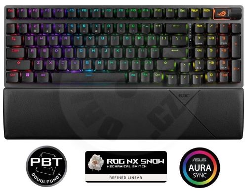 ASUS klávesnice ROG STRIX SCOPE II 96, mechanická, bezdrátová (ROG NX Snow / PBT) - CZ/SK