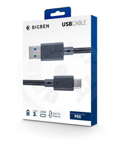 BigBen nabíjecí kabel pro PlayStation 5 USB-A a USB-C 3m