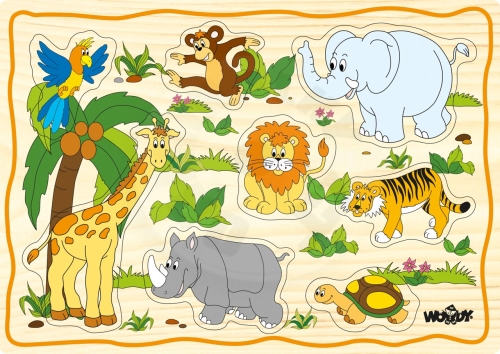 Woody Displ. 8ks - Puzzle na desce - ZOO - skládačka