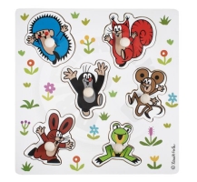 Puzzle/Vkládačka deskové Krtek dřevo 22,5x22,5cm ve fólii 18m+ (1)