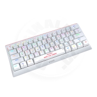 Marvo Hecate 61R - herní klávesnice, bílá, RGB, mechanická, červené switche, bezdrát, US