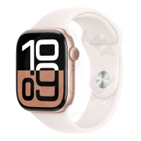 Apple Watch Series 10 GPS 42mm Rose Gold Aluminium Case with Light Blush Sport Band S/M