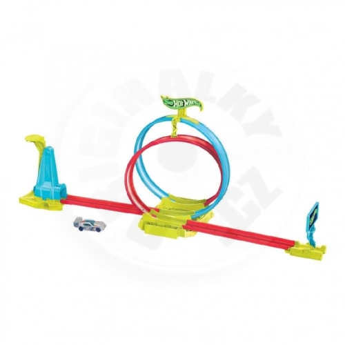 Mattel Hot Wheels Dráha Neon Speeders - Laser Stunt Slamway (HPC05) (1)