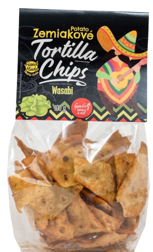 Bramborové Tortilla Chips - Wasabi 100 g
