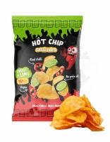 HOT CHIP Bramborové Chipsy Chilli &amp; Lime 80 g