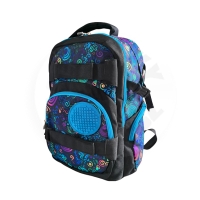 PIXIE CREW Student backpack, blue, Spiral magic, 100 pixels