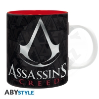 AbyStyle hrnček Assassin's Creed - Crest Black &amp; Red, 320 ml