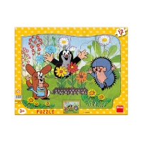 Puzzle Krteček zahradník 12 dílků deskové tvary