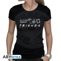 FRIENDS - Tshirt "Friends" woman SS black - basic S