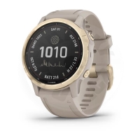 Garmin Fenix 6S Pro Solar zlatá s pískově béžovým páskem - sleva viz popisek