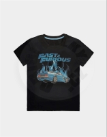 Difuzed Universal ® Fast &amp; Furious ® Blue Flames ® Men's Short Sleeved T®shirt ® L