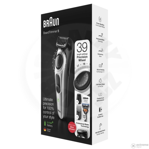 Braun zastřihovač vlasů BT 5265 Metallic Silver (1)
