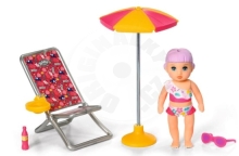 BABY born Minis Sada s lehátkem, slunečníkem a panenkou BABY born Minis Sada s lehátkem, slunečníkem a panenkou